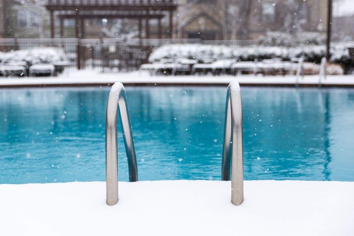 pool in the winter